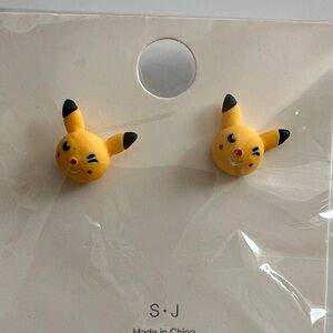 Yellow Cartoon Character Stud Earrings for Kids -
